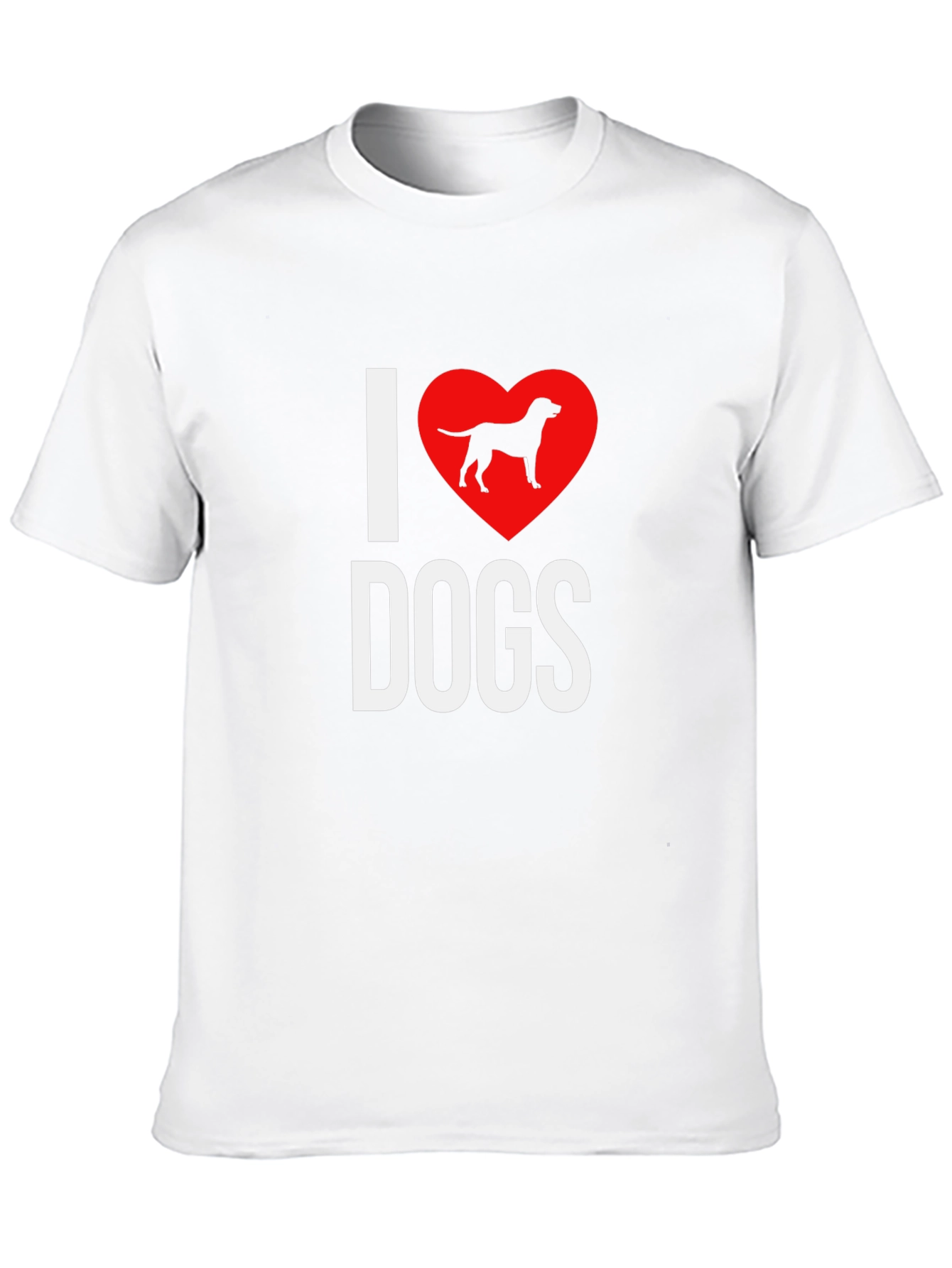I Love Dogs T-Shirt - Heart with Dog Silhouette