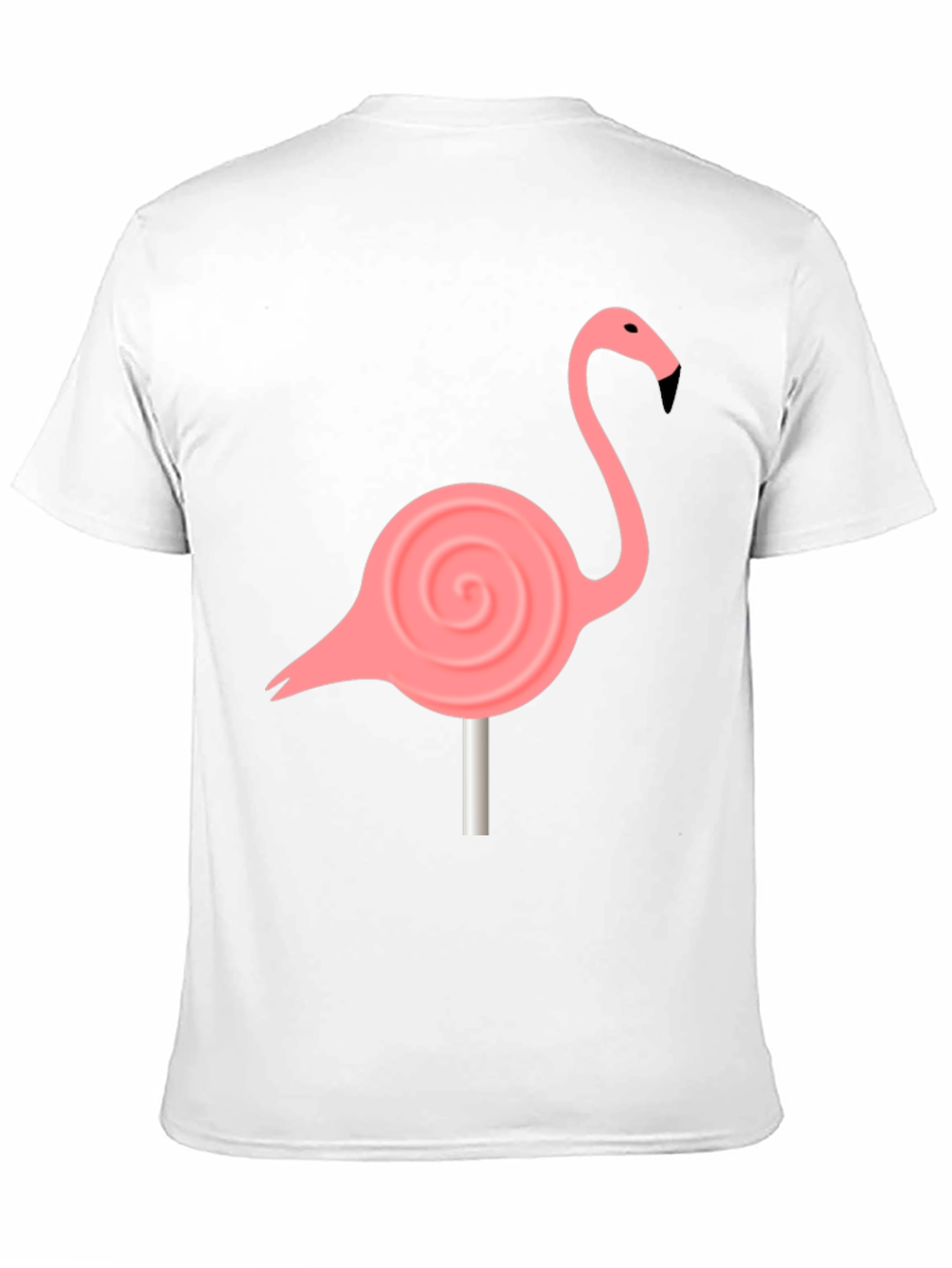 Flamingo Lollipop Graphic Tee - Black Cotton Blend