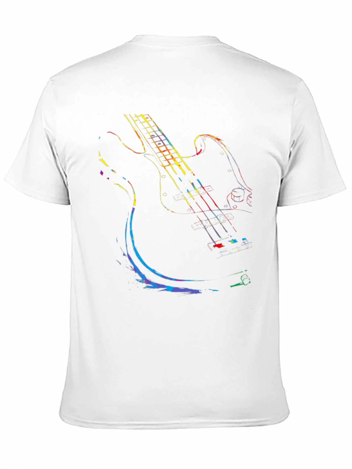 Guitar Graphic Tee - Black Cotton Comfort