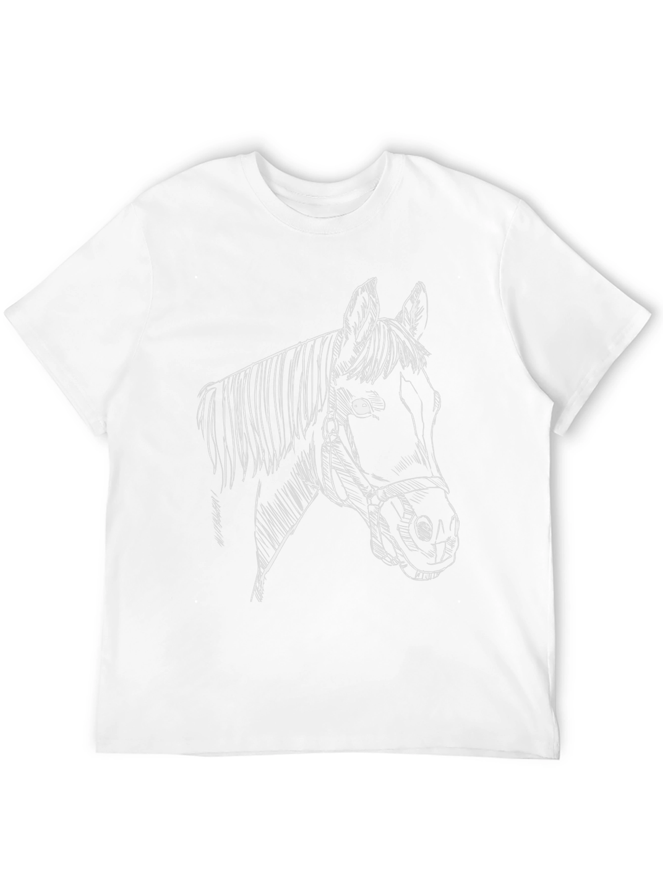 Horse Sketch Graphic Tee - Black Unisex T-Shirt