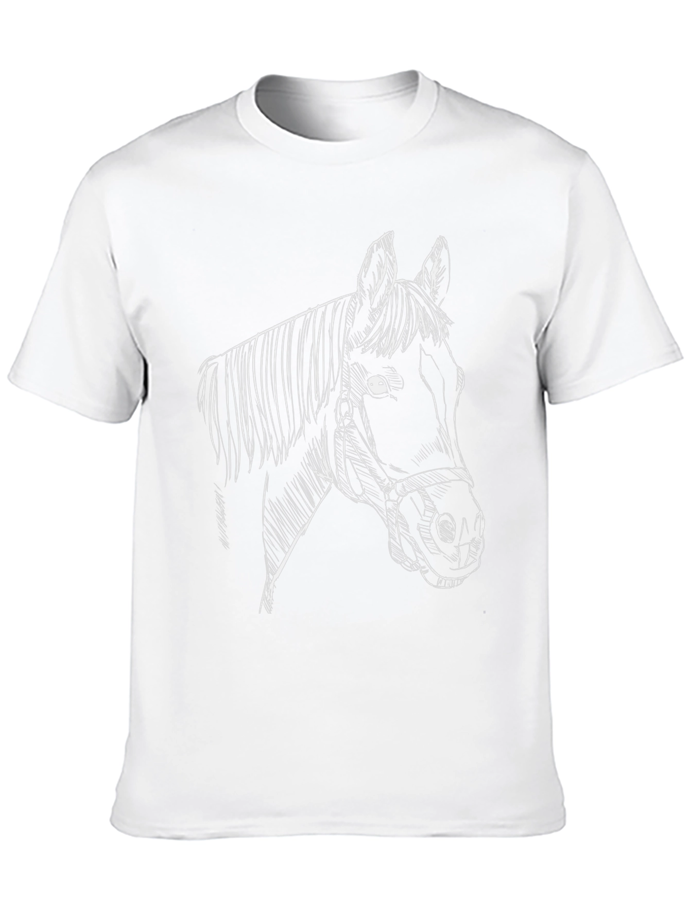 Horse Sketch Graphic Tee - Black Unisex T-Shirt