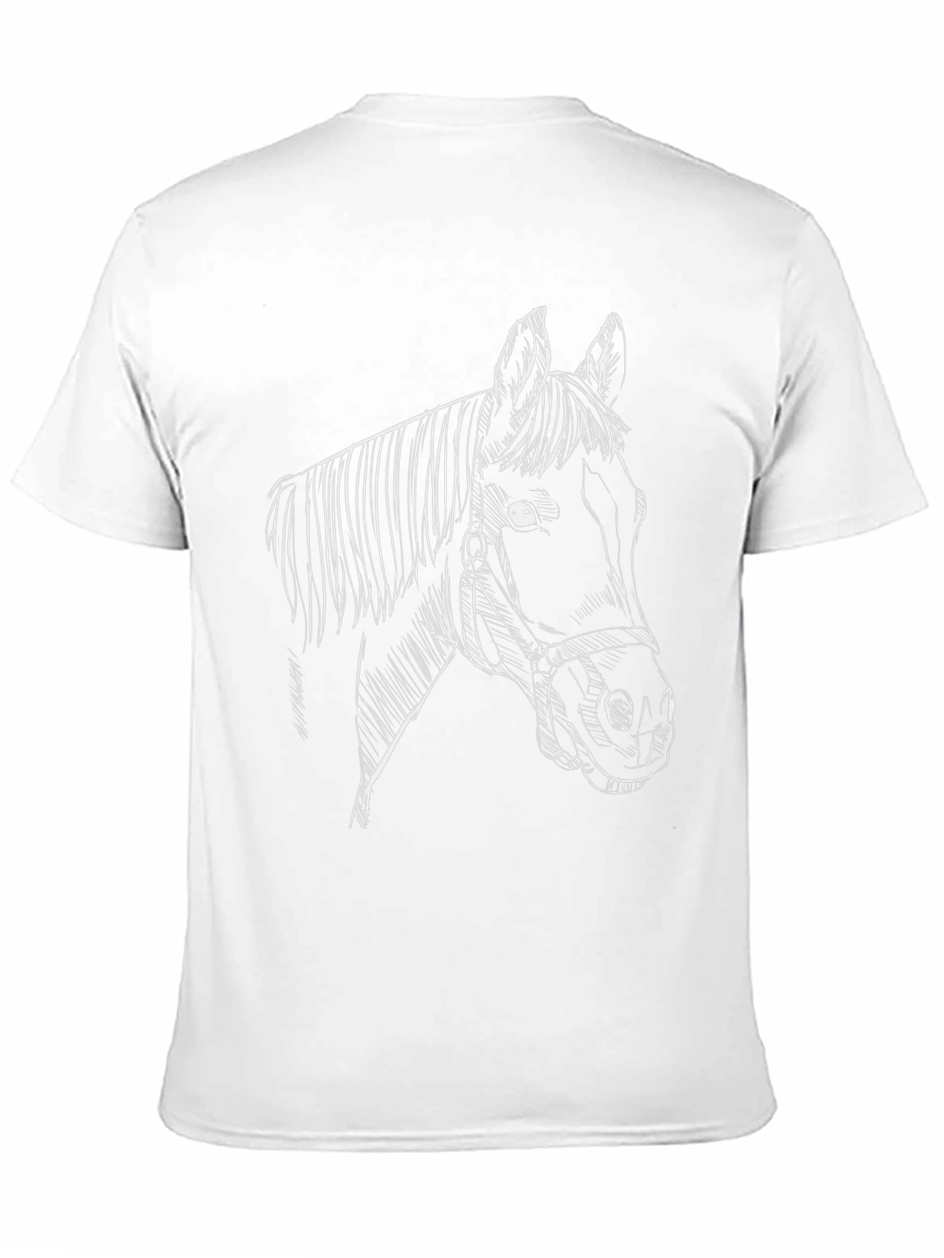Horse Sketch Graphic Tee - Black Unisex T-Shirt