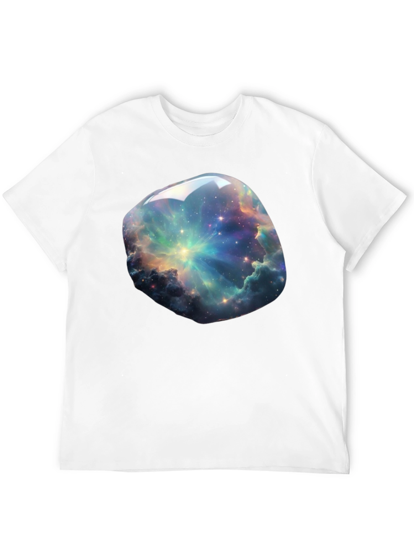 Galaxy Nebula Print T-Shirt - Cosmic Style
