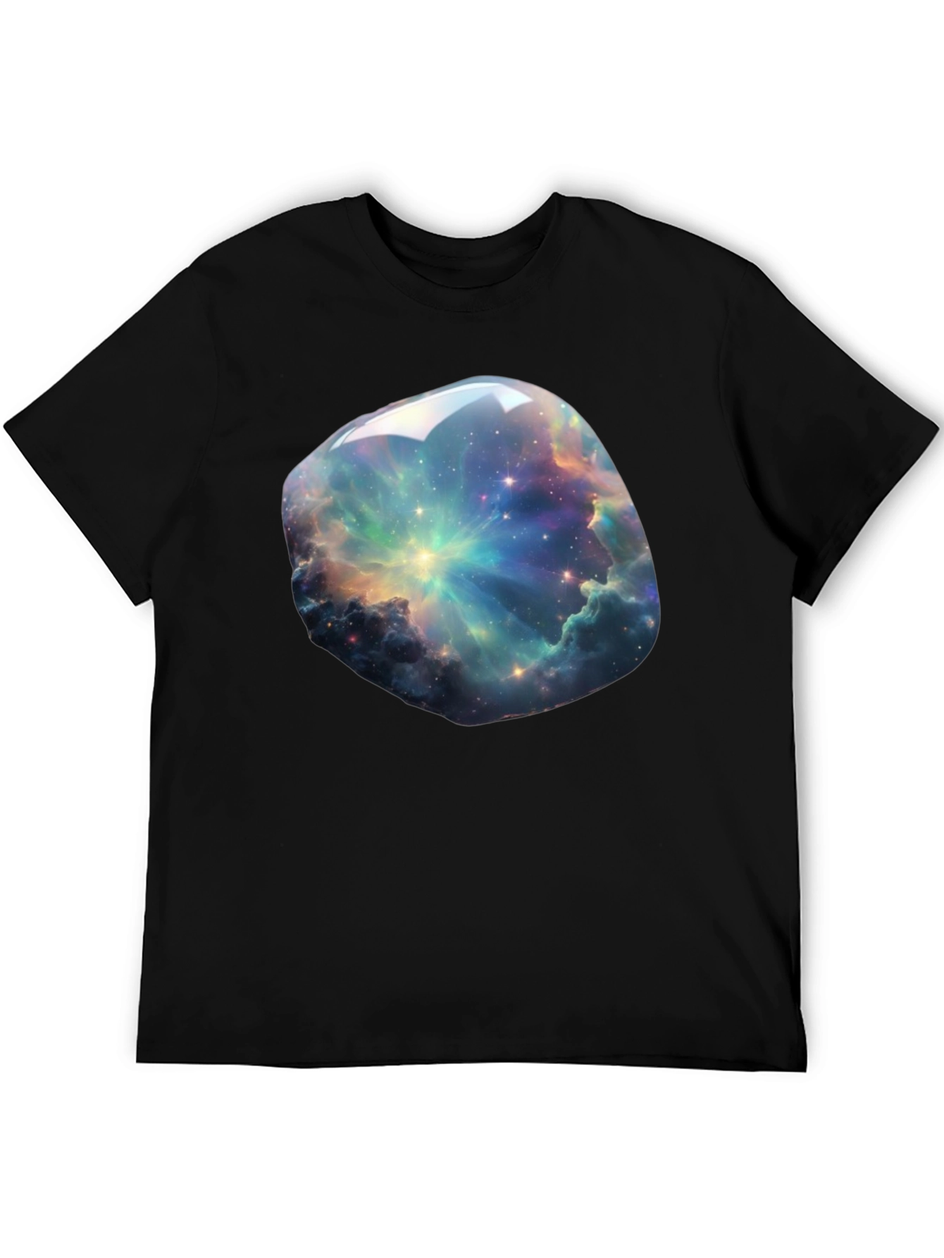 Galaxy Nebula Print T-Shirt - Cosmic Style