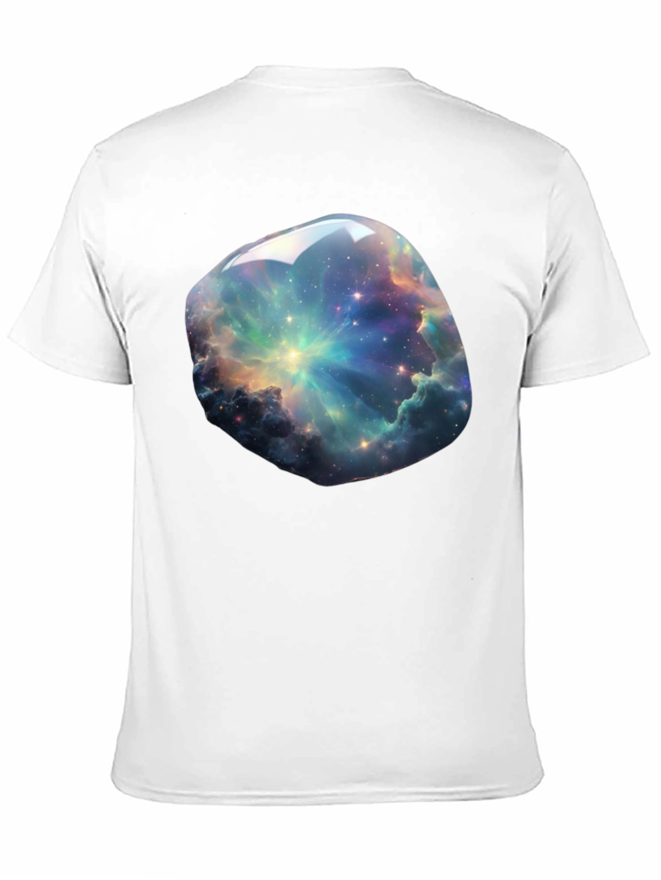 Galaxy Nebula Print T-Shirt - Cosmic Style