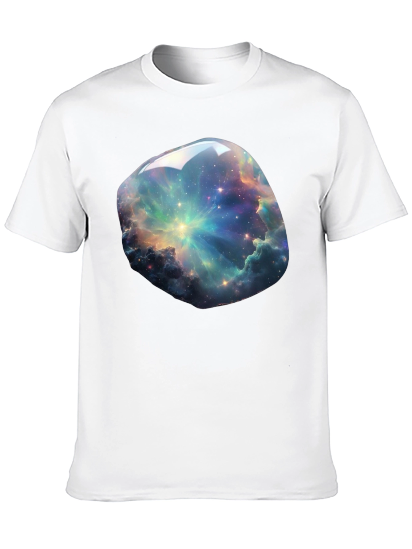 Galaxy Nebula Print T-Shirt - Cosmic Style