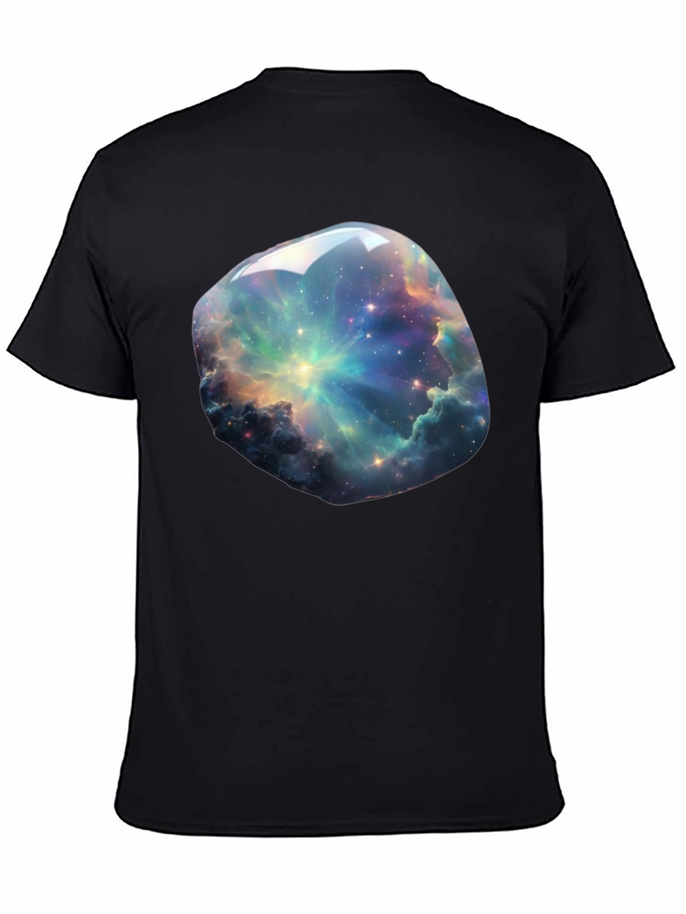 Galaxy Nebula Print T-Shirt - Cosmic Style