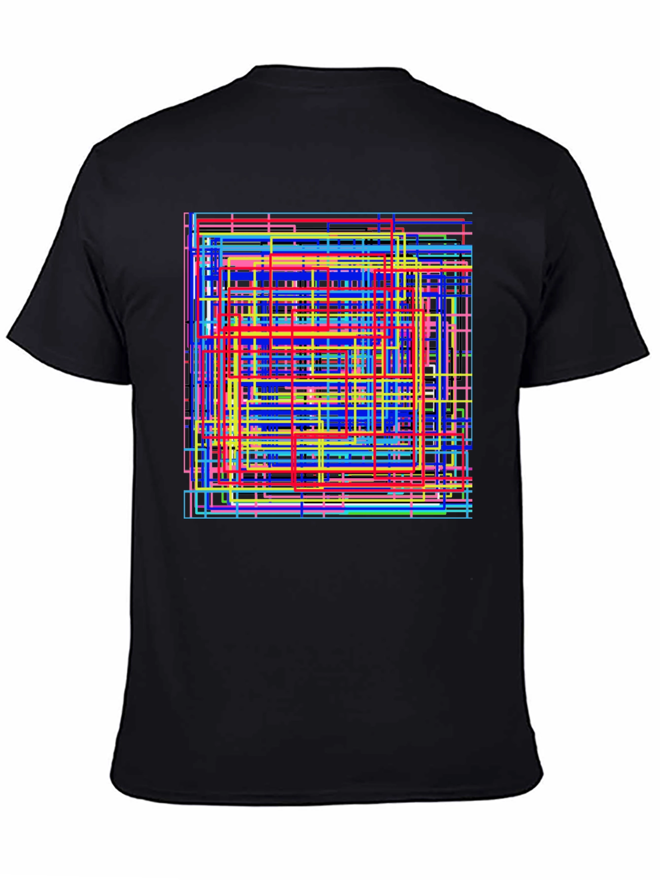 Abstract Geometric Lines Graphic T-Shirt