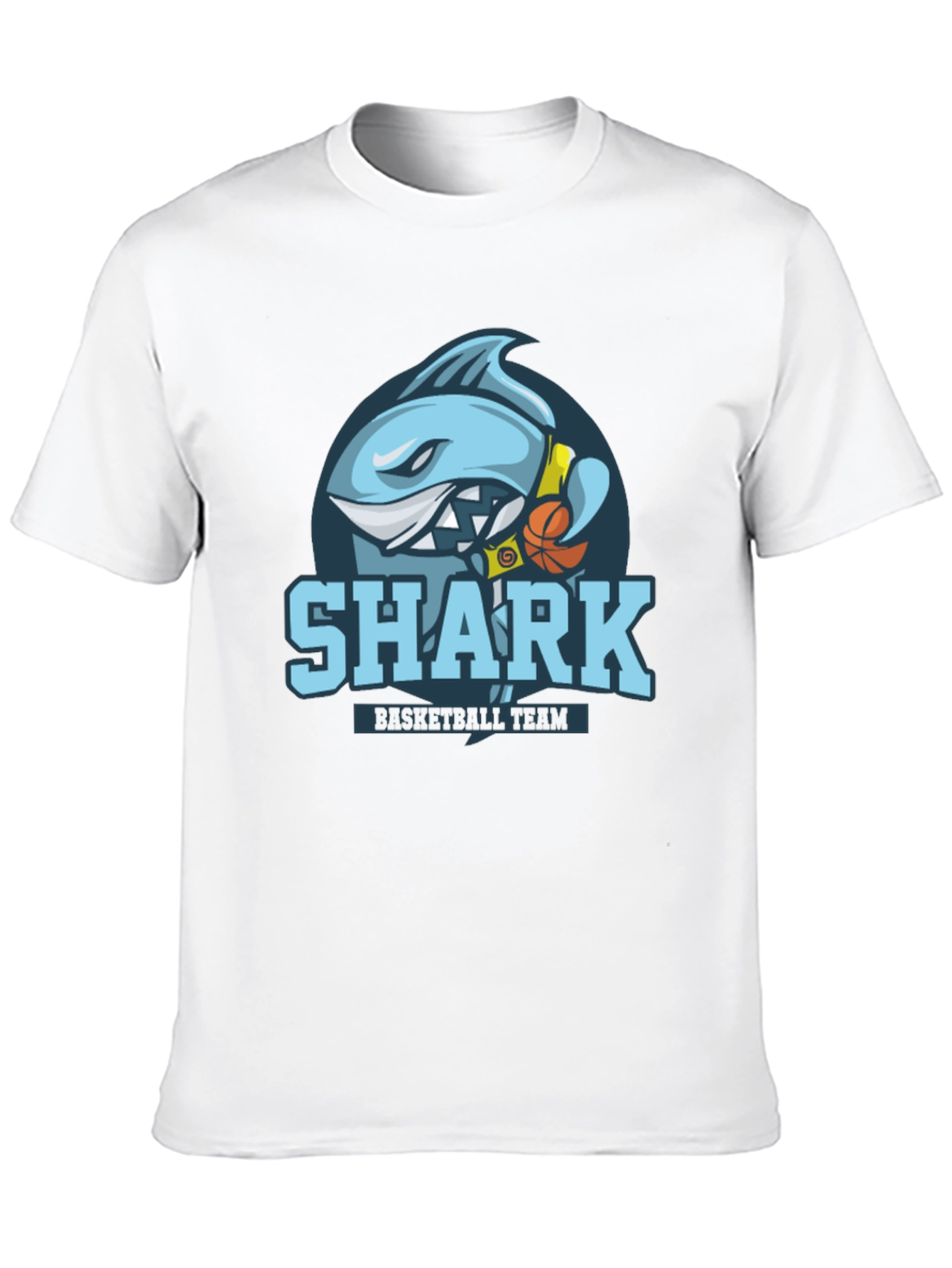 Shark Basketball Team Graphic Tee - Black