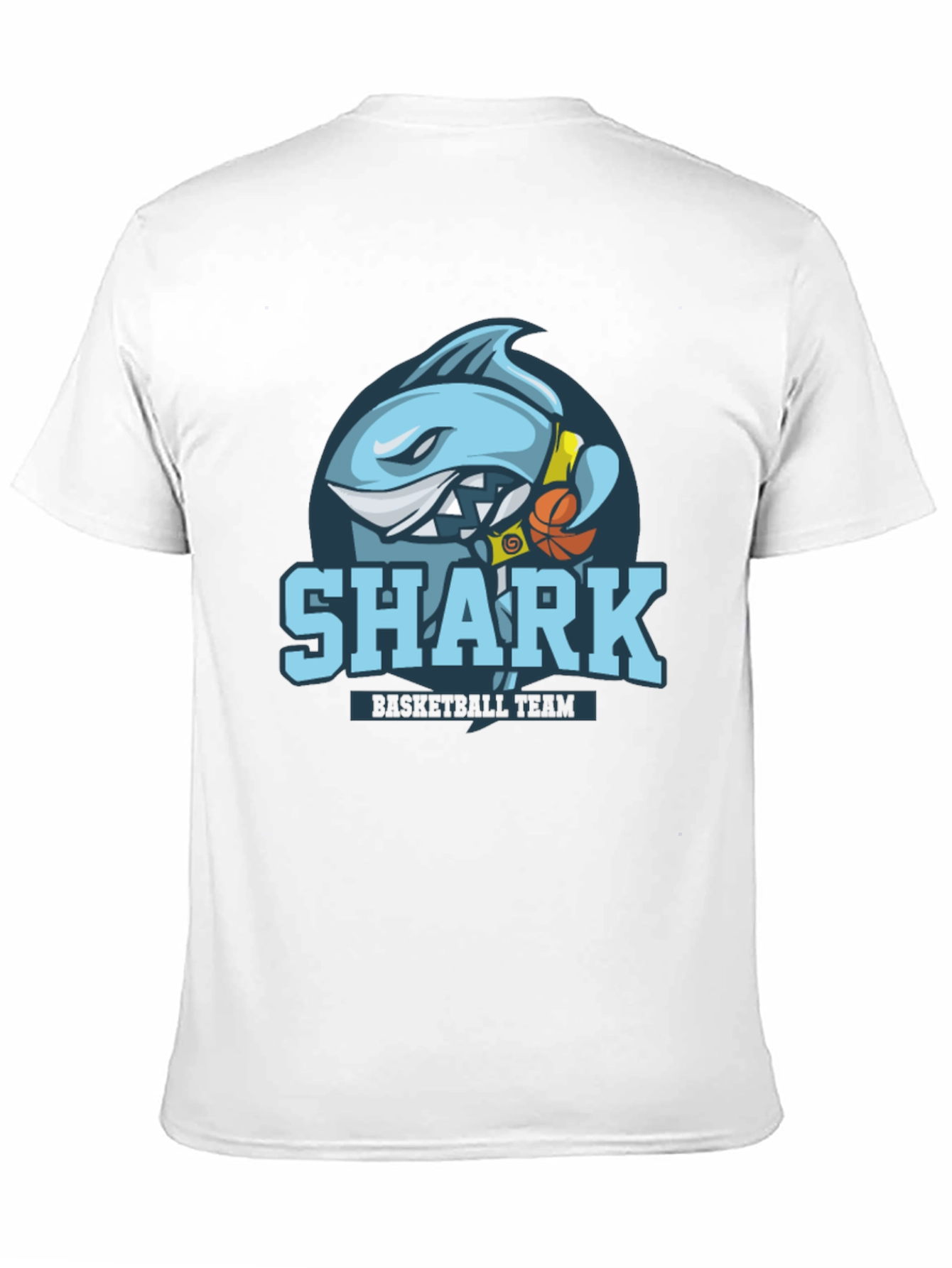 Shark Basketball Team Graphic Tee - Black