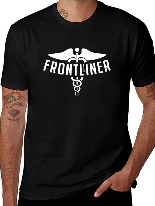 Frontliner Medical Symbol Black Cotton T-Shirt