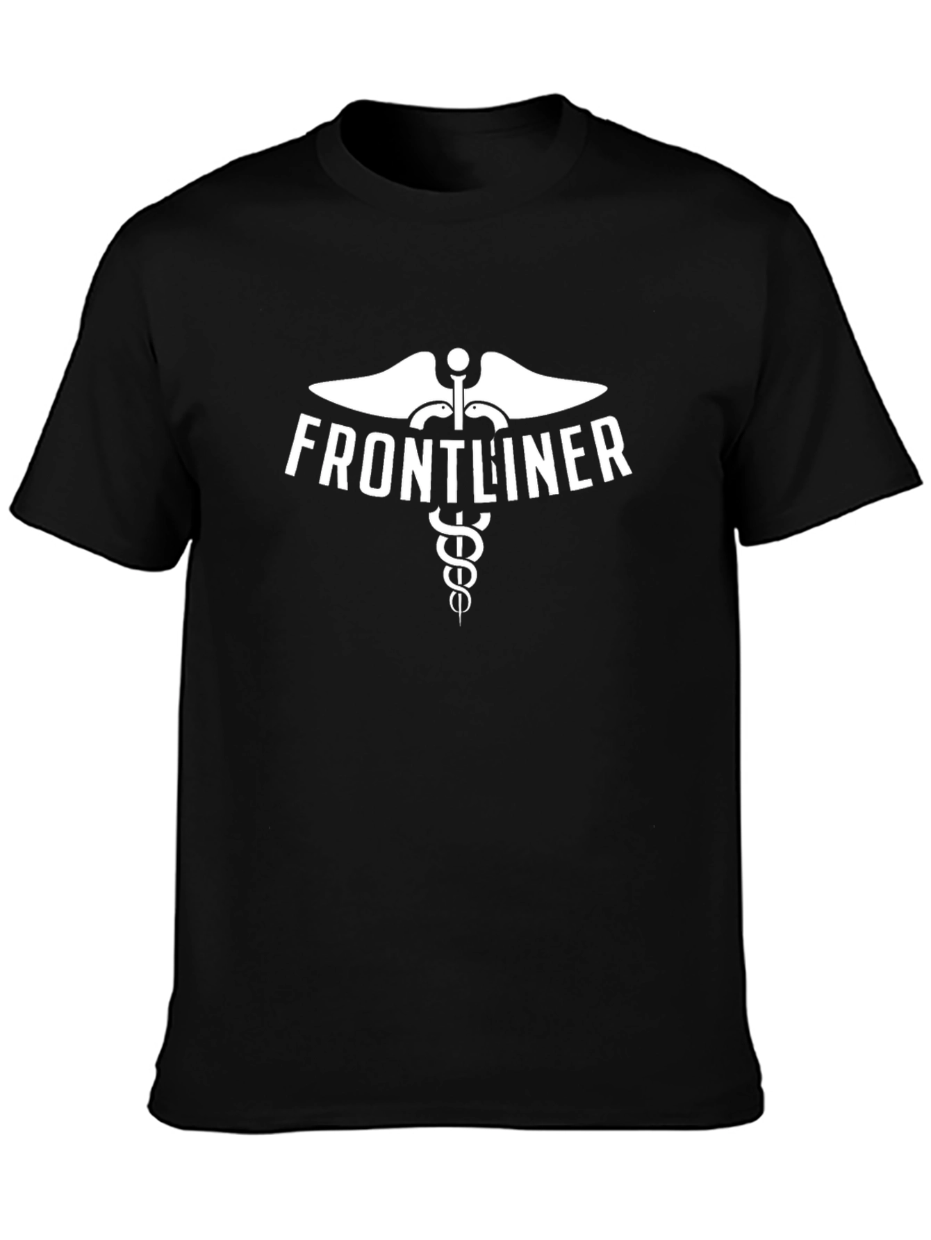 Frontliner Medical Symbol Black Cotton T-Shirt