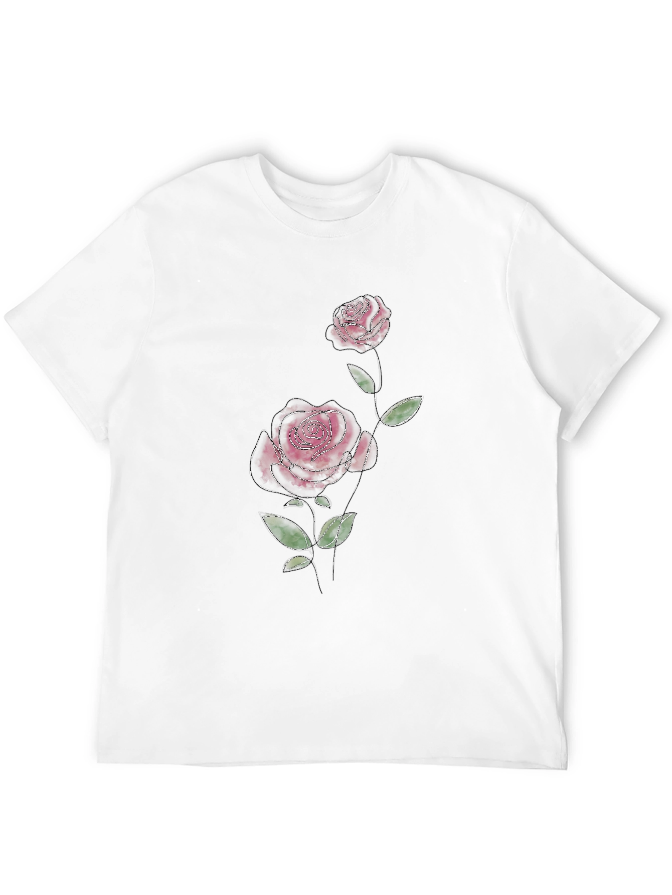 Black Rose Graphic Tee - Stylish Mens T-Shirt