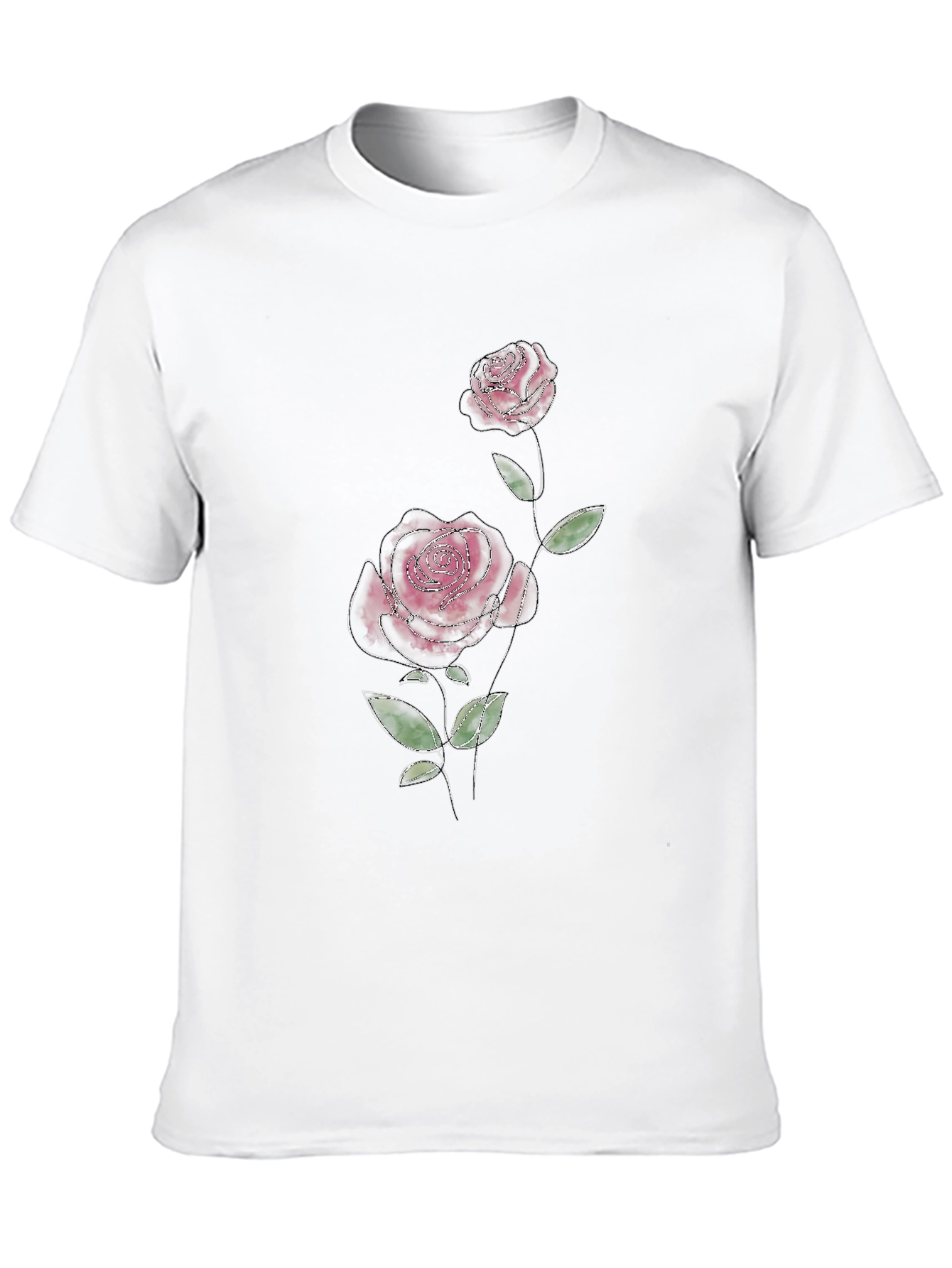 Black Rose Graphic Tee - Stylish Mens T-Shirt