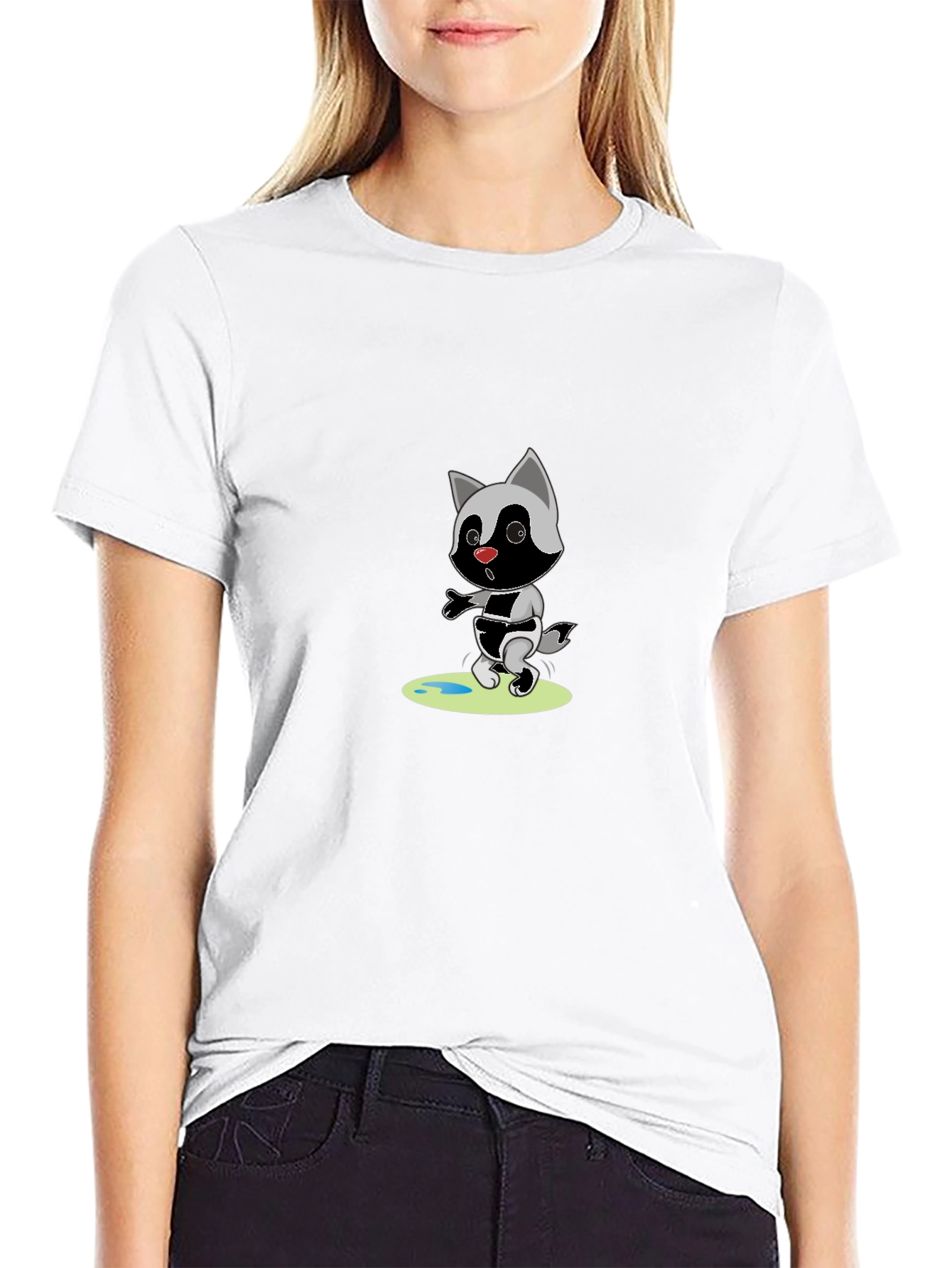 Funny Raccoon T-Shirt Novelty Cartoon Tee
