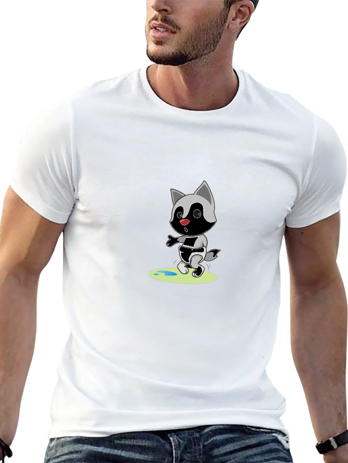 Funny Raccoon T-Shirt Novelty Cartoon Tee