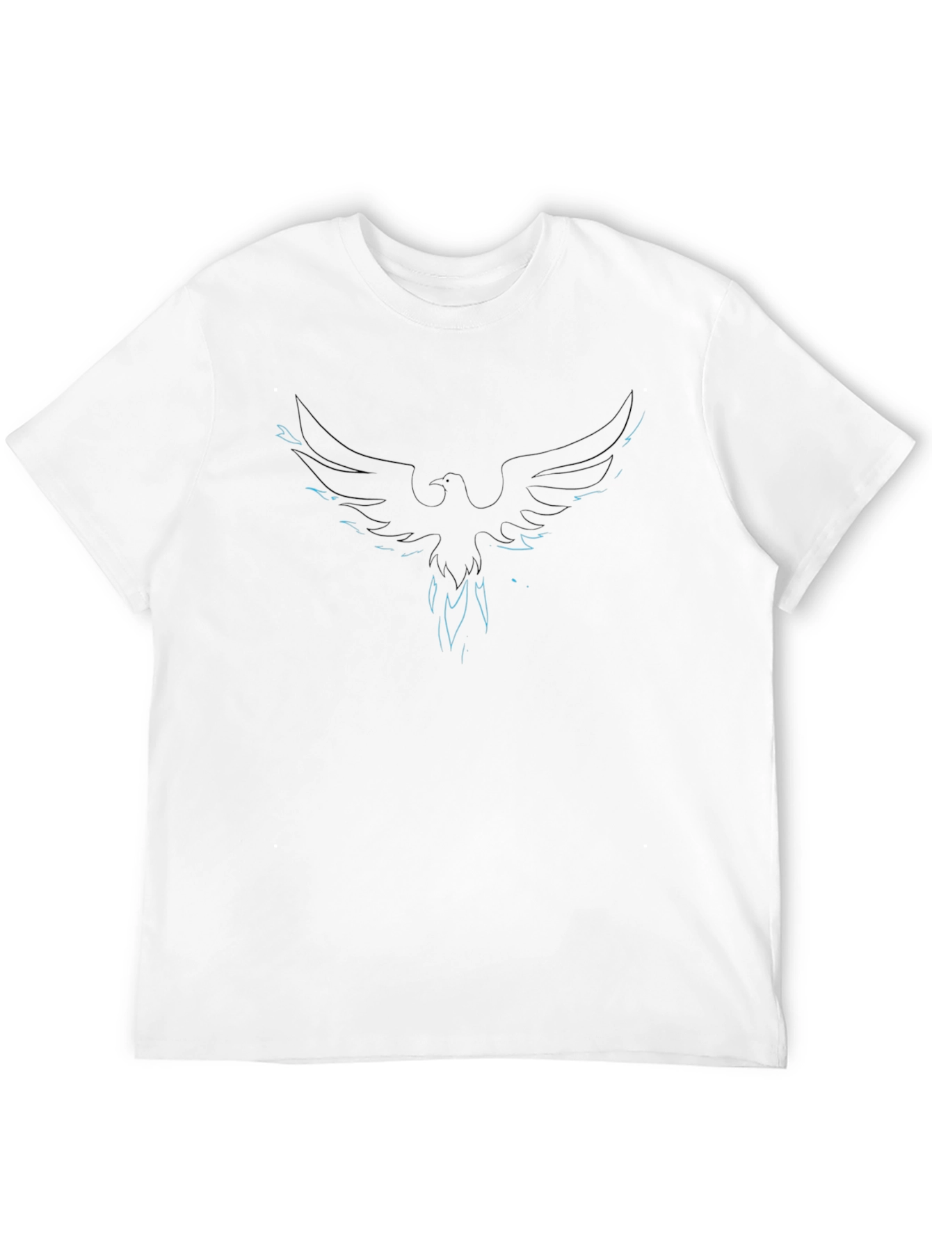 Black T-Shirt with Rising Phoenix Design