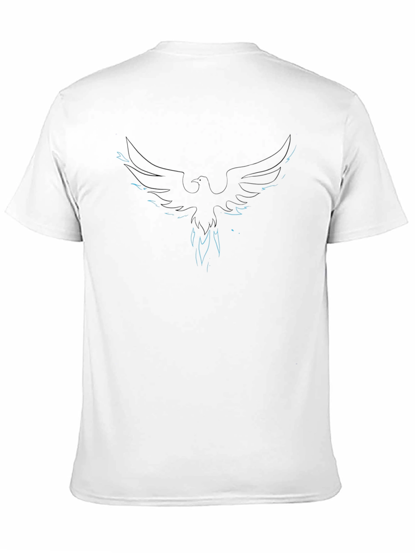 Black T-Shirt with Rising Phoenix Design