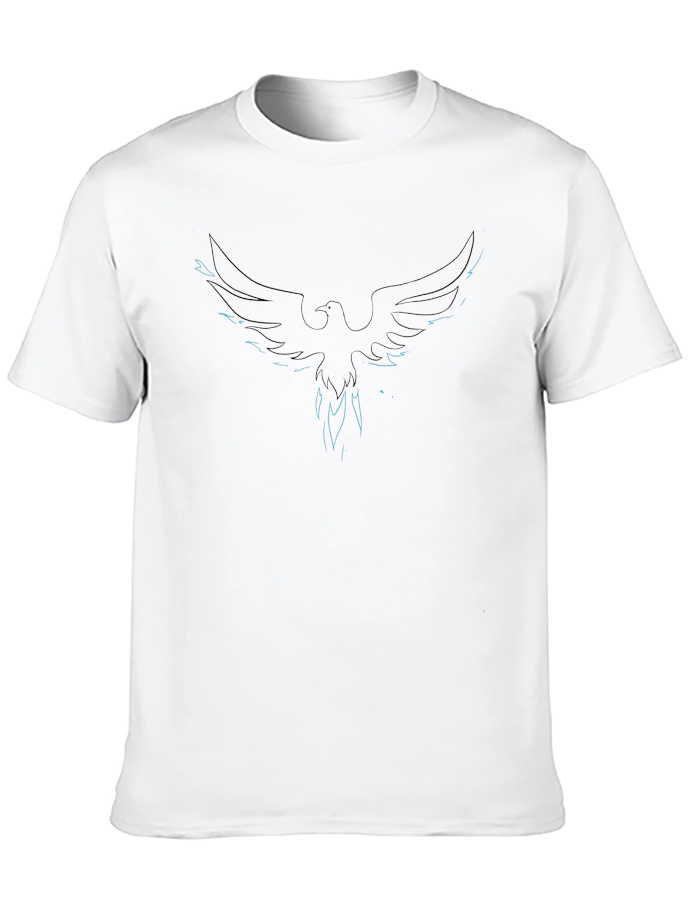 Black T-Shirt with Rising Phoenix Design