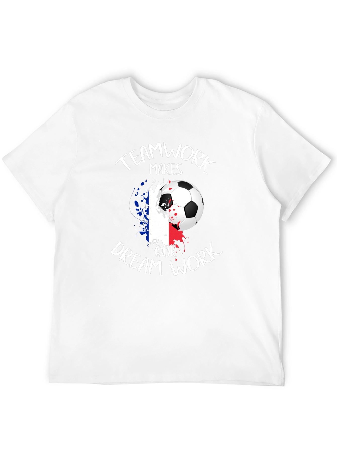 Teamwork Soccer T-Shirt - France Flag Inspired Design