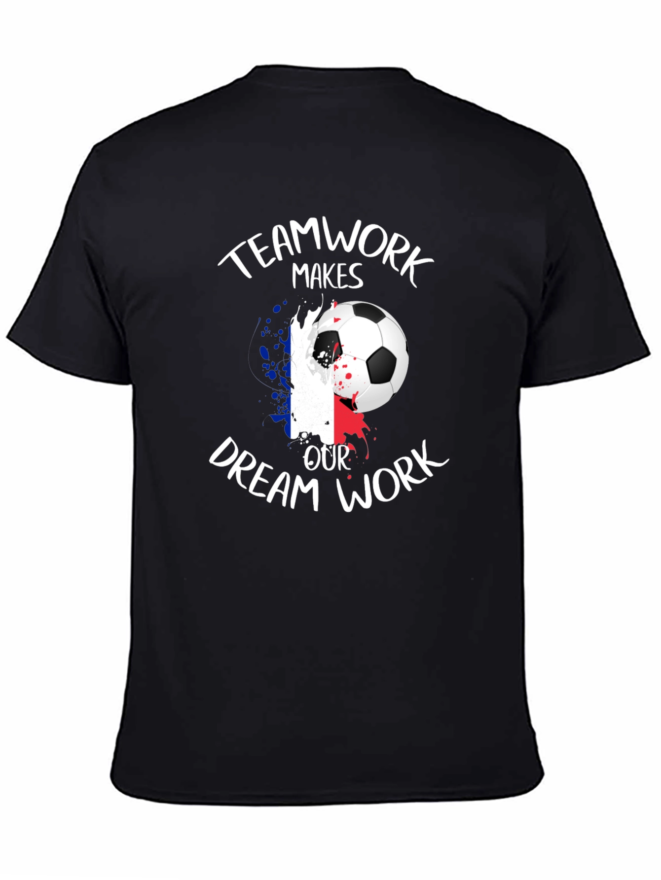 Teamwork Soccer T-Shirt - France Flag Inspired Design