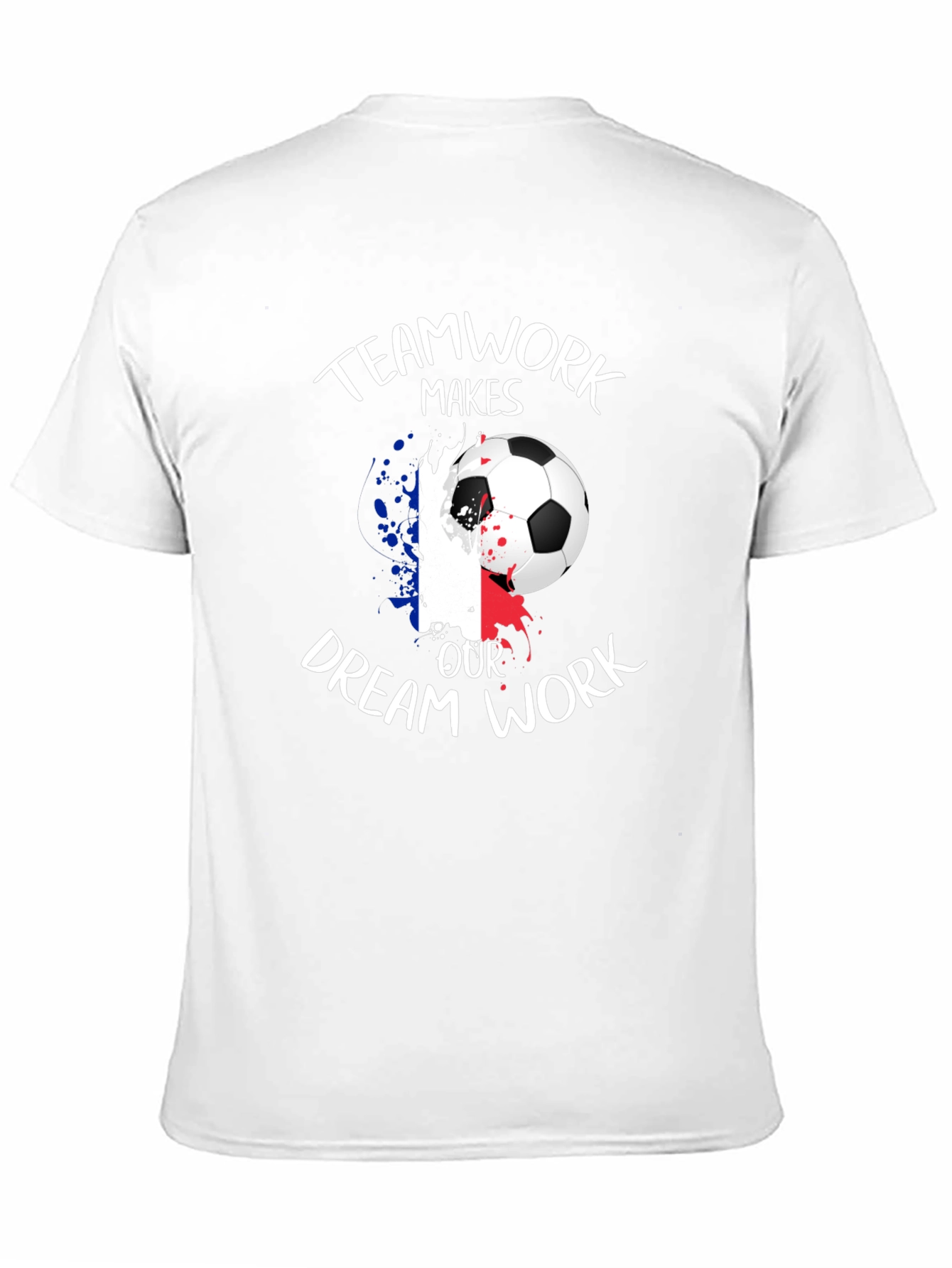 Teamwork Soccer T-Shirt - France Flag Inspired Design