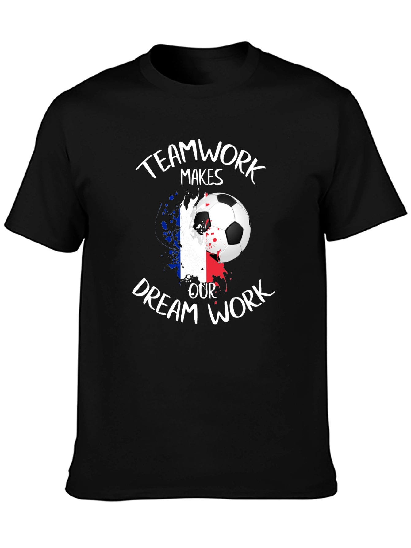 Teamwork Soccer T-Shirt - France Flag Inspired Design