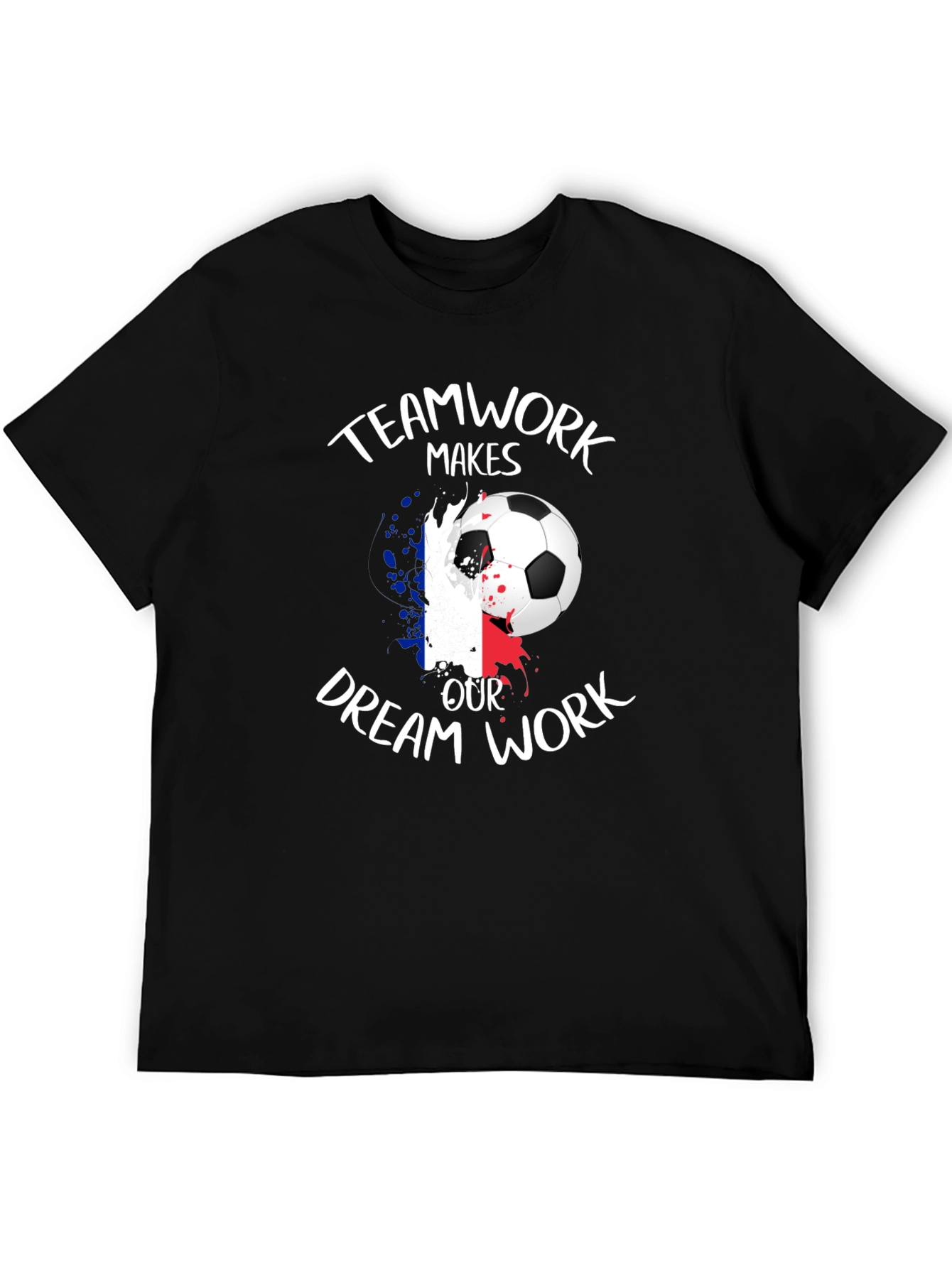 Teamwork Soccer T-Shirt - France Flag Inspired Design