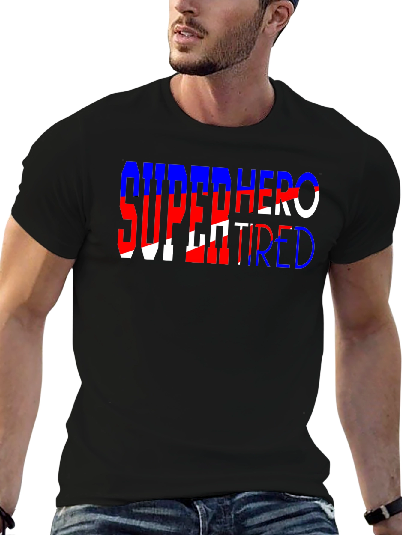 Superhero Retired Graphic Tee - Black
