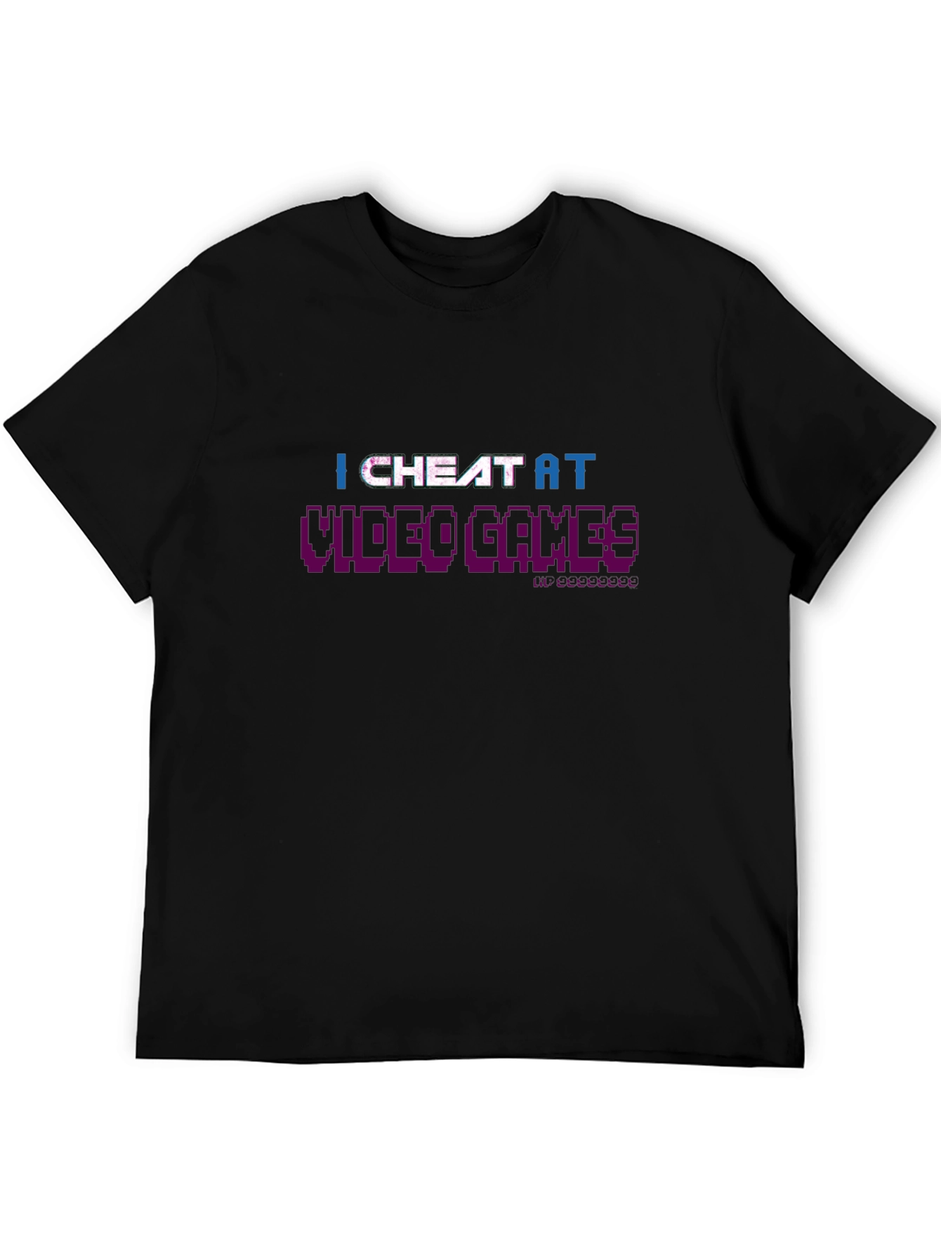 I Cheat At Video Games Black T-Shirt