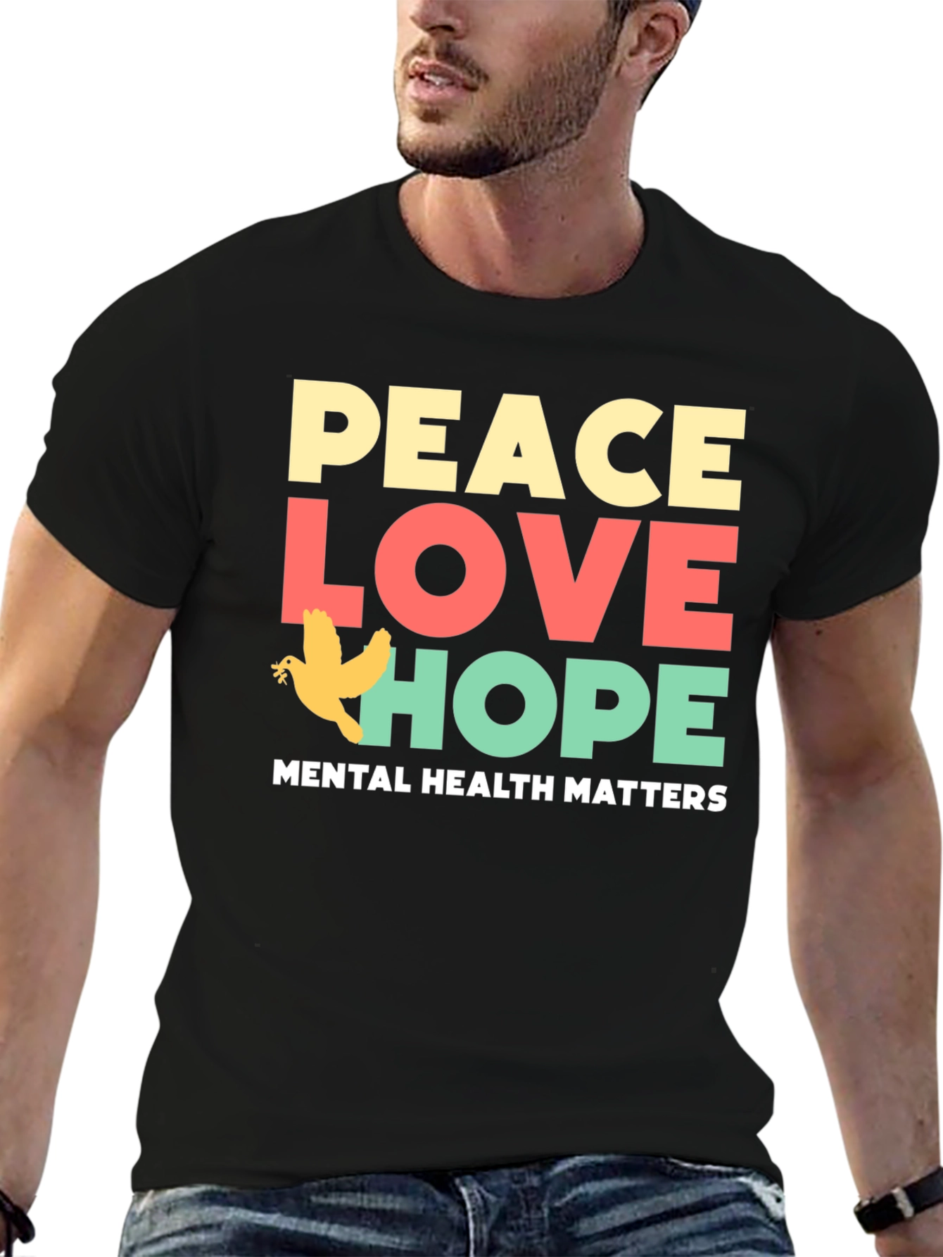 Peace Love Hope T-Shirt Mental Health Awareness Tee