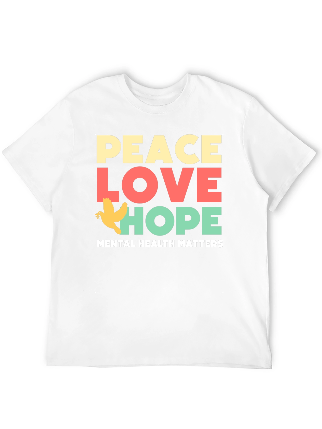 Peace Love Hope T-Shirt Mental Health Awareness Tee