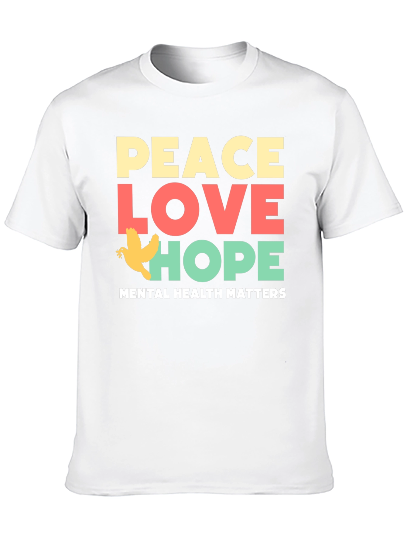 Peace Love Hope T-Shirt Mental Health Awareness Tee