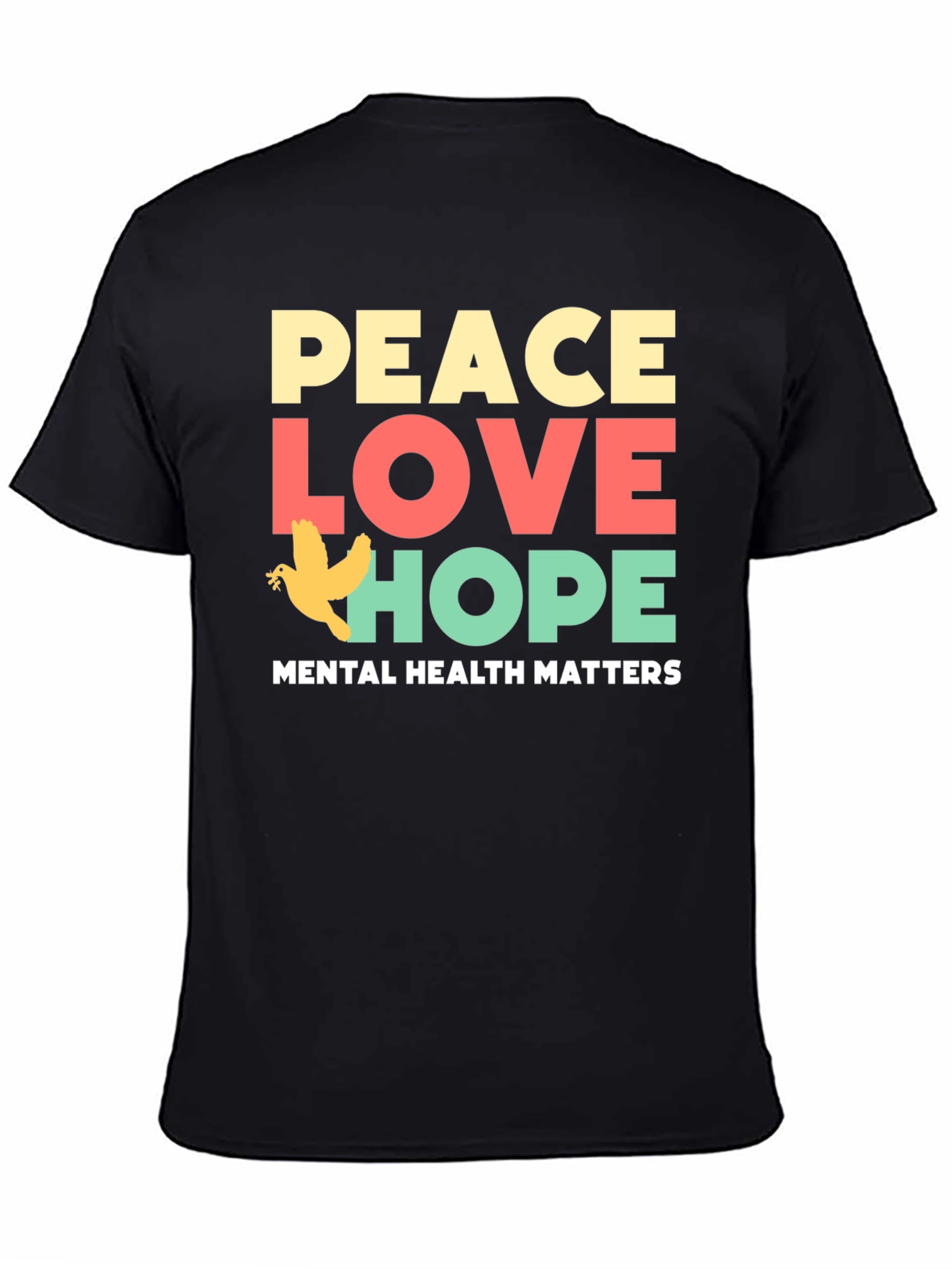 Peace Love Hope T-Shirt Mental Health Awareness Tee