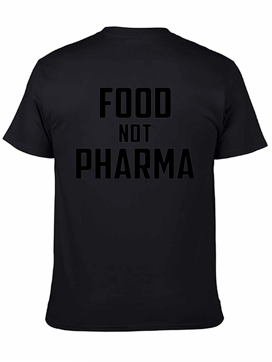Food Not Pharma Black Graphic Tee