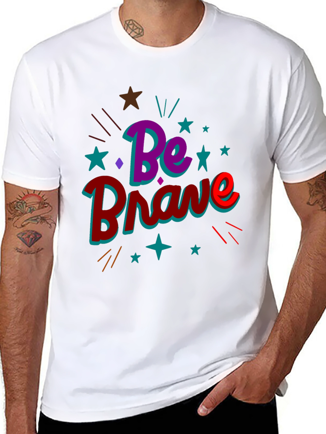 Be Brave Graphic Tee - Inspirational T-Shirt