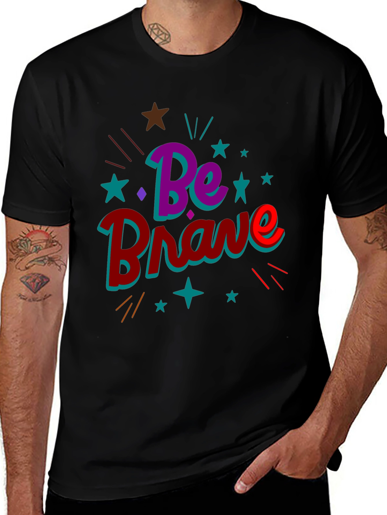 Be Brave Graphic Tee - Inspirational T-Shirt