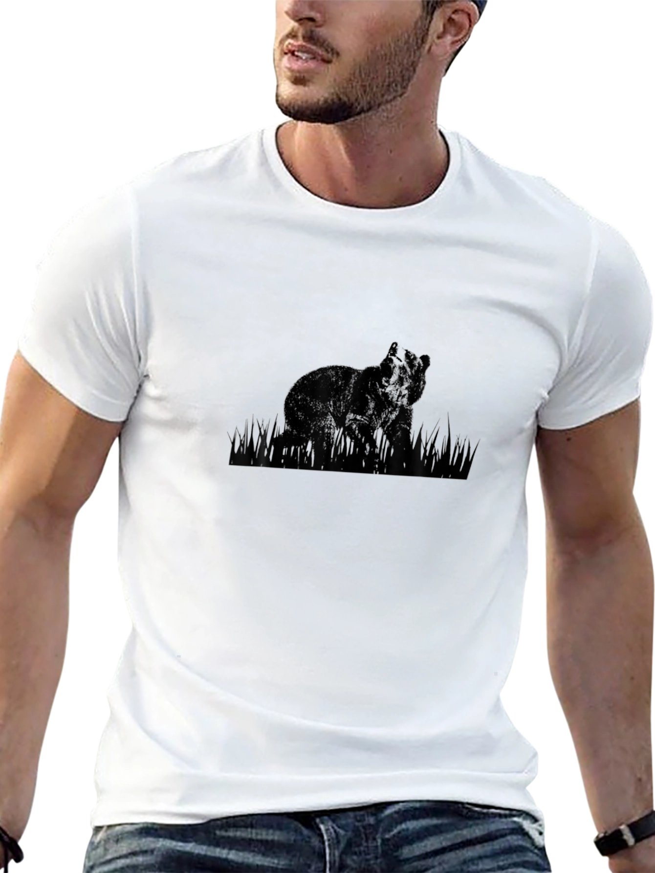 Black Bear Graphic Tee - Stylish Comfort