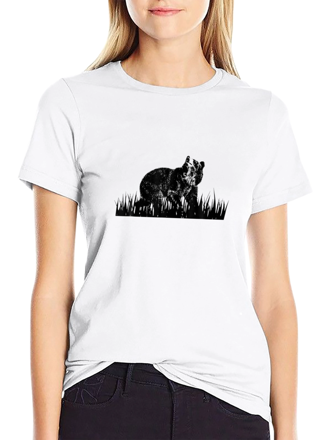 Black Bear Graphic Tee - Stylish Comfort