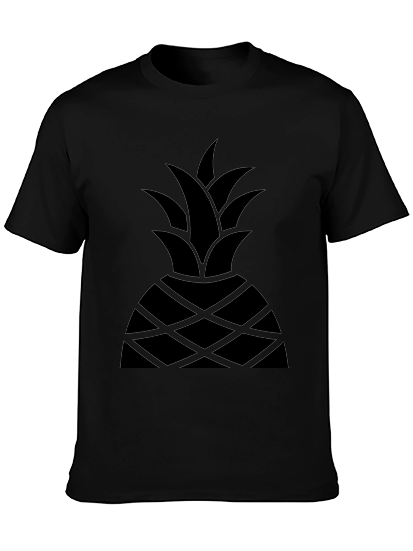 Black Pineapple Graphic T-Shirt - Modern Style