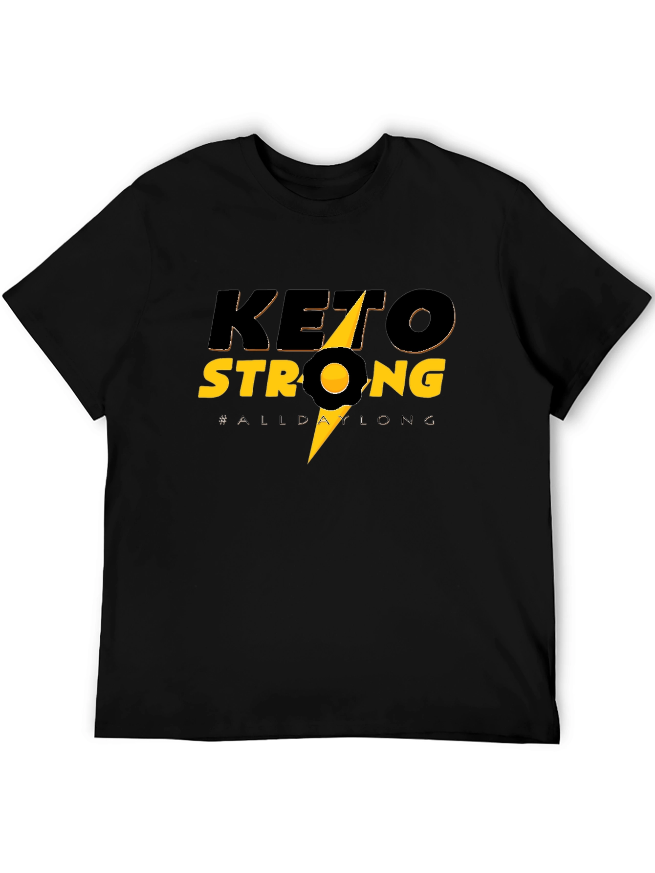 Keto Strong Black Tee - All Day Long