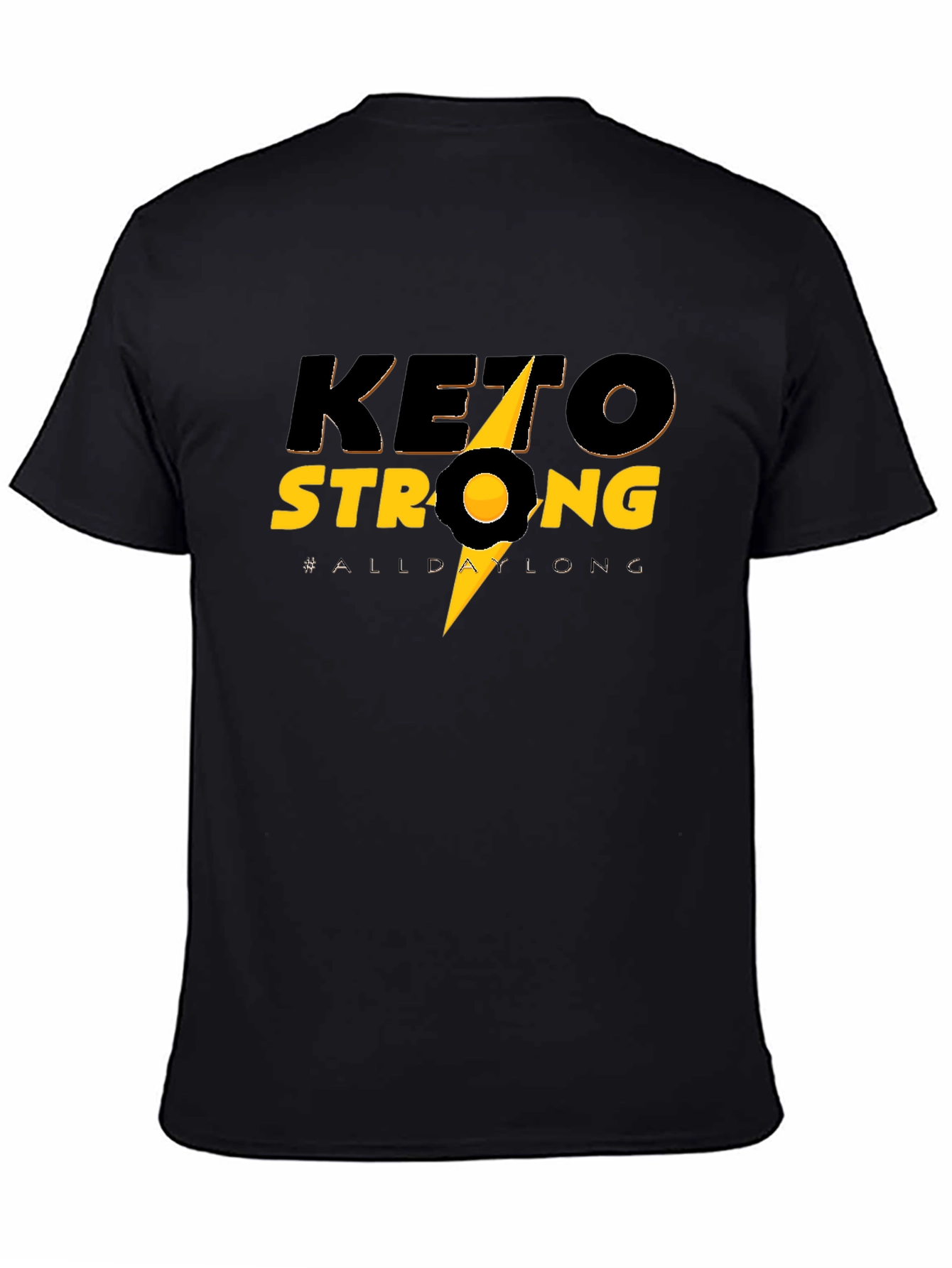 Keto Strong Black Tee - All Day Long