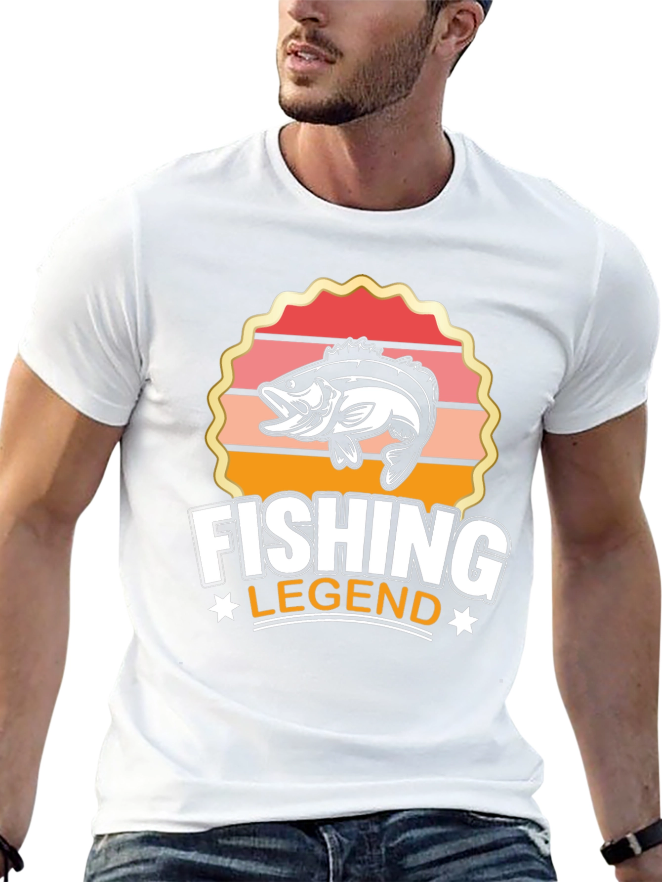 Fishing Legend Graphic Tee - Black