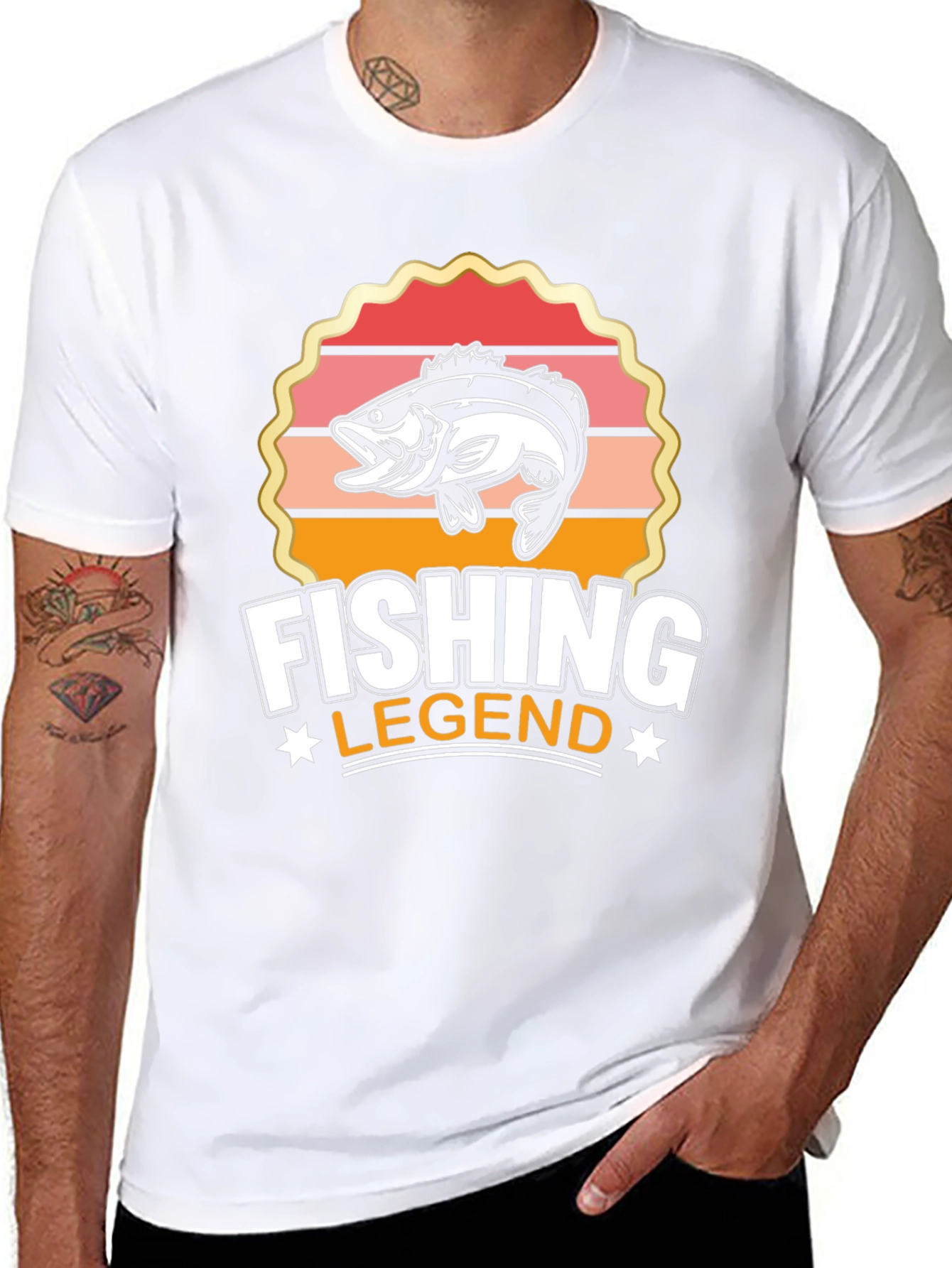 Fishing Legend Graphic Tee - Black