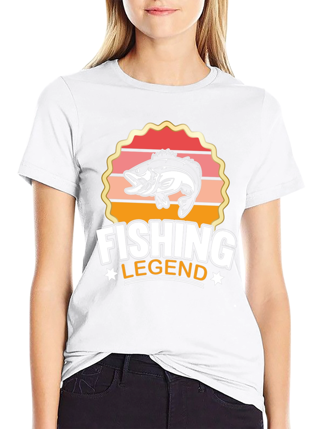 Fishing Legend Graphic Tee - Black