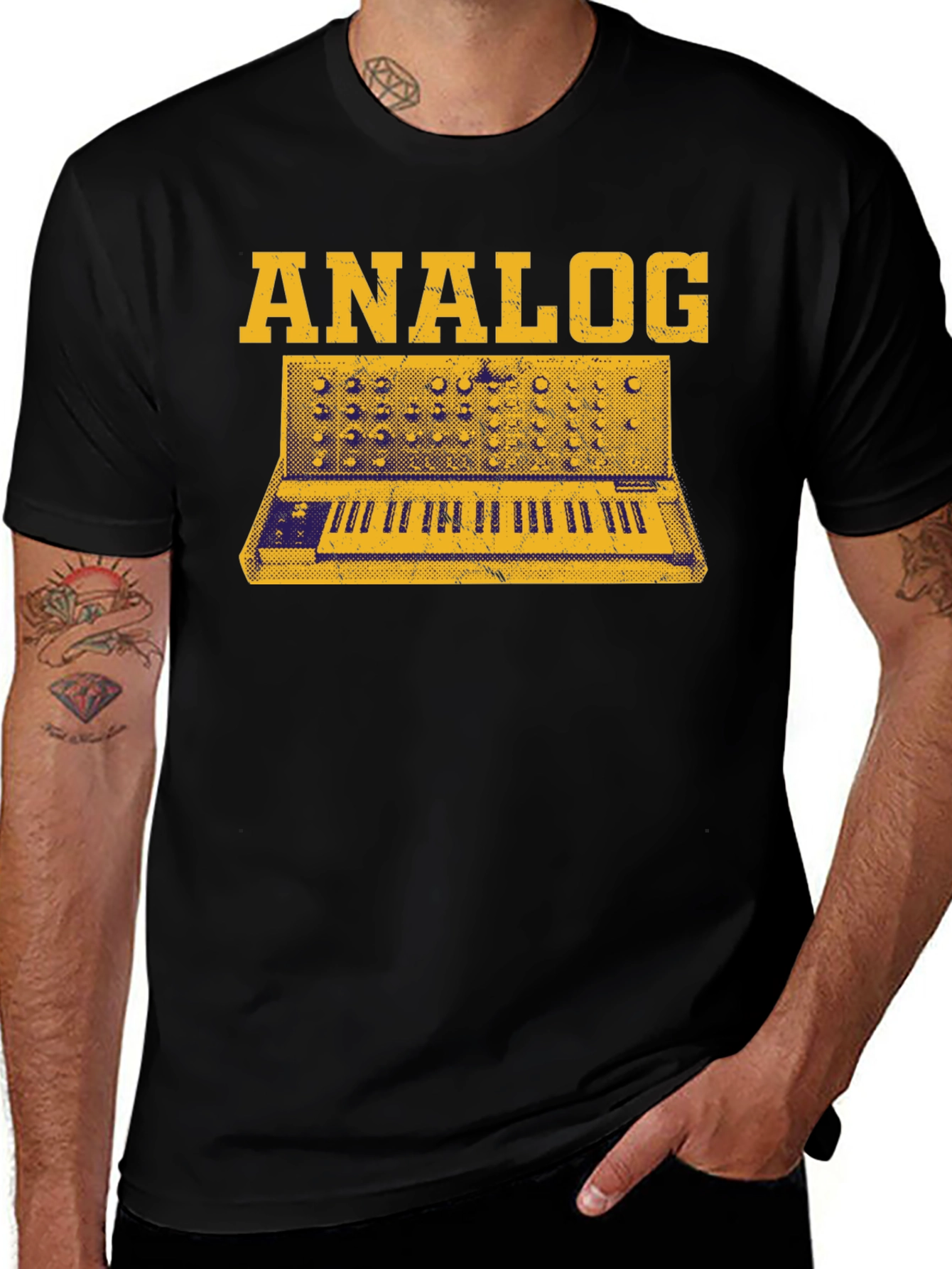 Analog Synth Graphic Tee - Musician T-Shirt