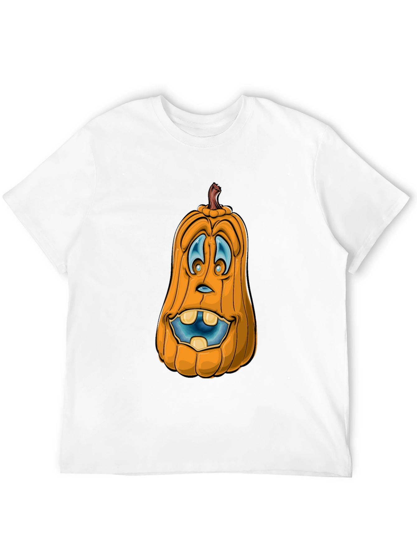 Funny Pumpkin Face Graphic T-Shirt - Halloween Style