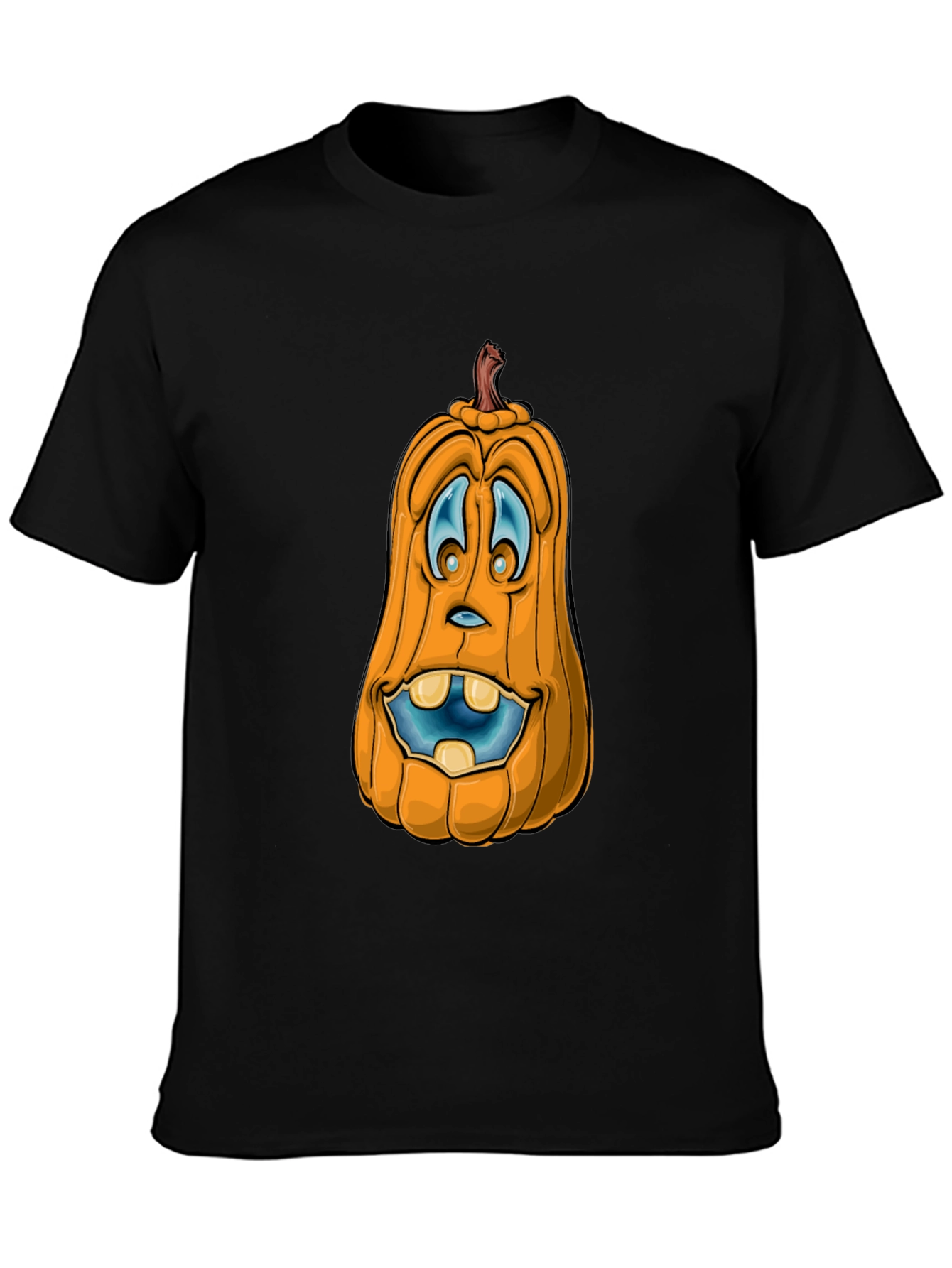 Funny Pumpkin Face Graphic T-Shirt - Halloween Style