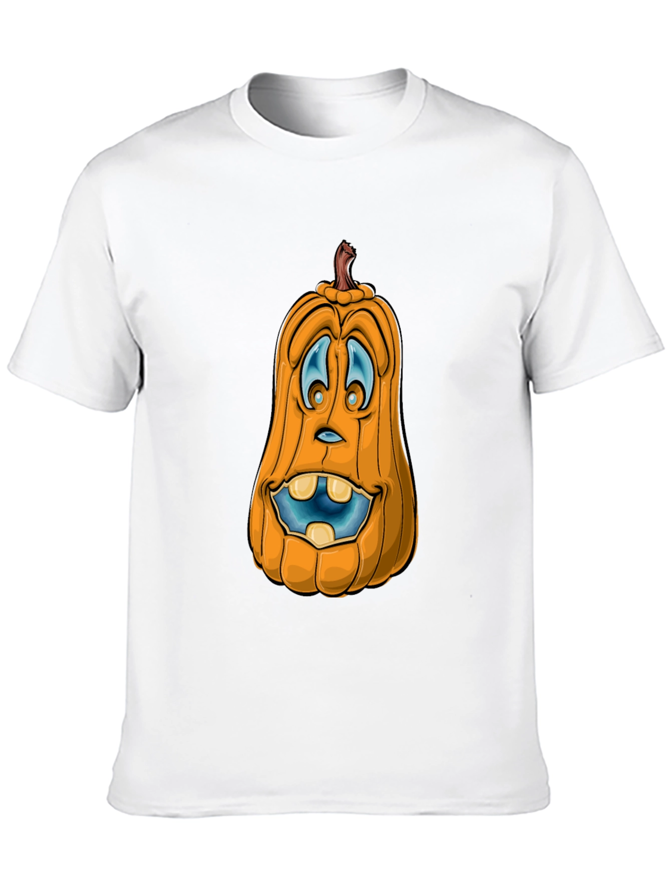 Funny Pumpkin Face Graphic T-Shirt - Halloween Style