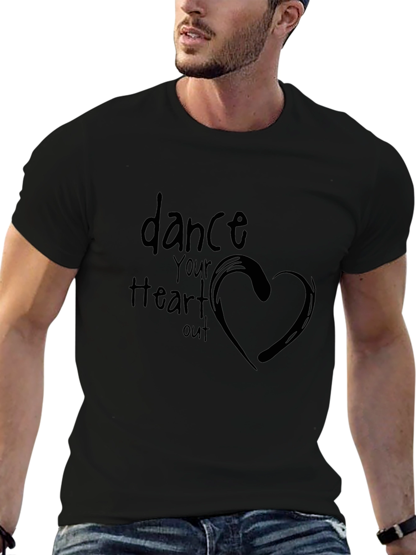Dance Your Heart Out - Black Graphic Tee